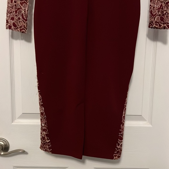 Privy Burgundy Lace Dress size small - Picture 8 of 12
